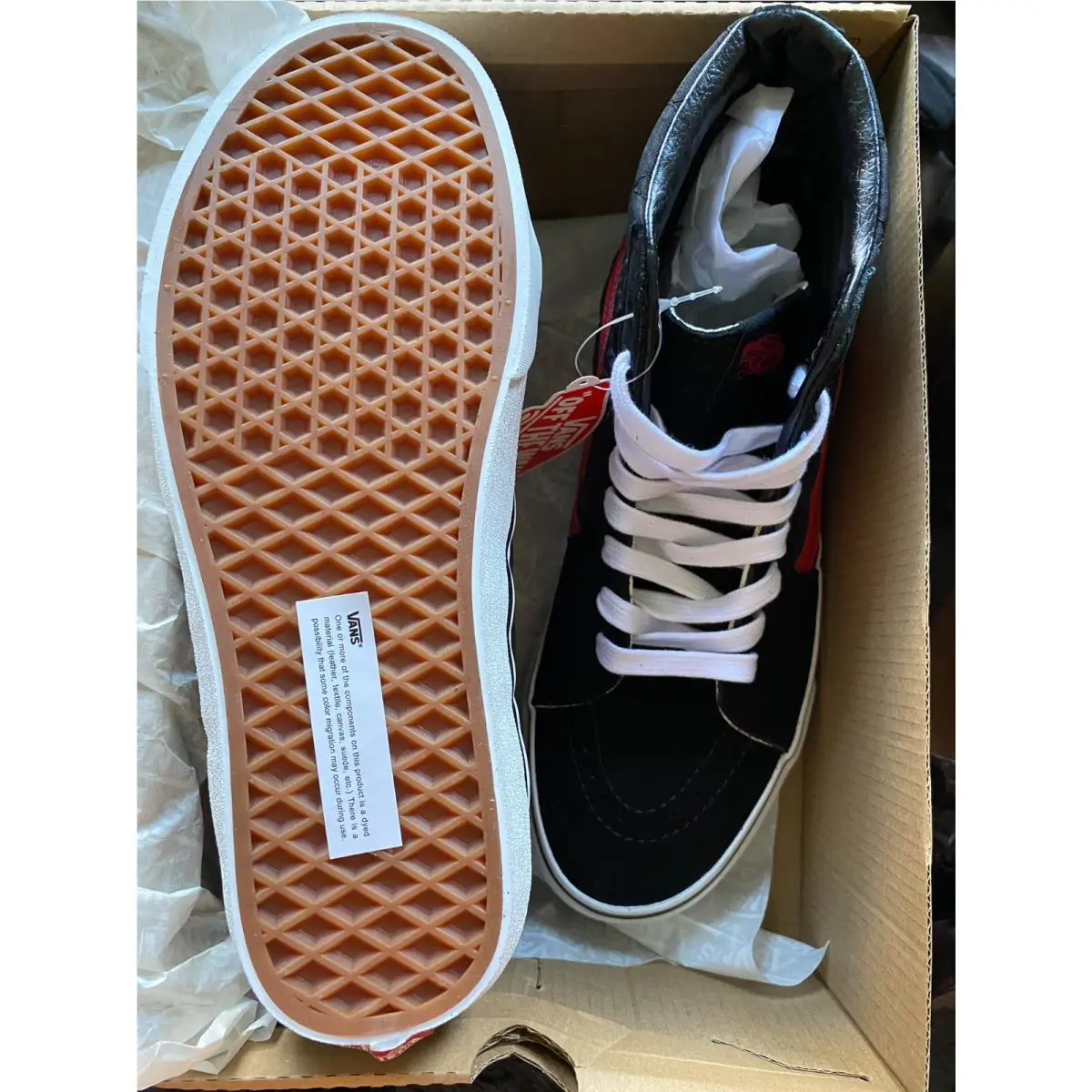 Vans shoes - VANS Sk8-Hi - VN0A4BV6458 - BLACK/RED 24