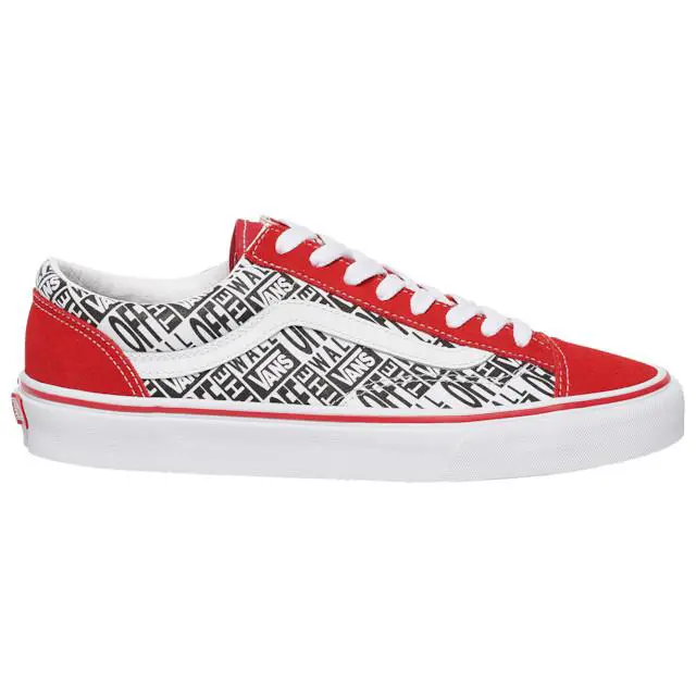 Men`s Vans Style 36 `mix Racing Red` Classic Fashion Casual Sneaker VN0A3DZ3SO5 - Red/White/Black