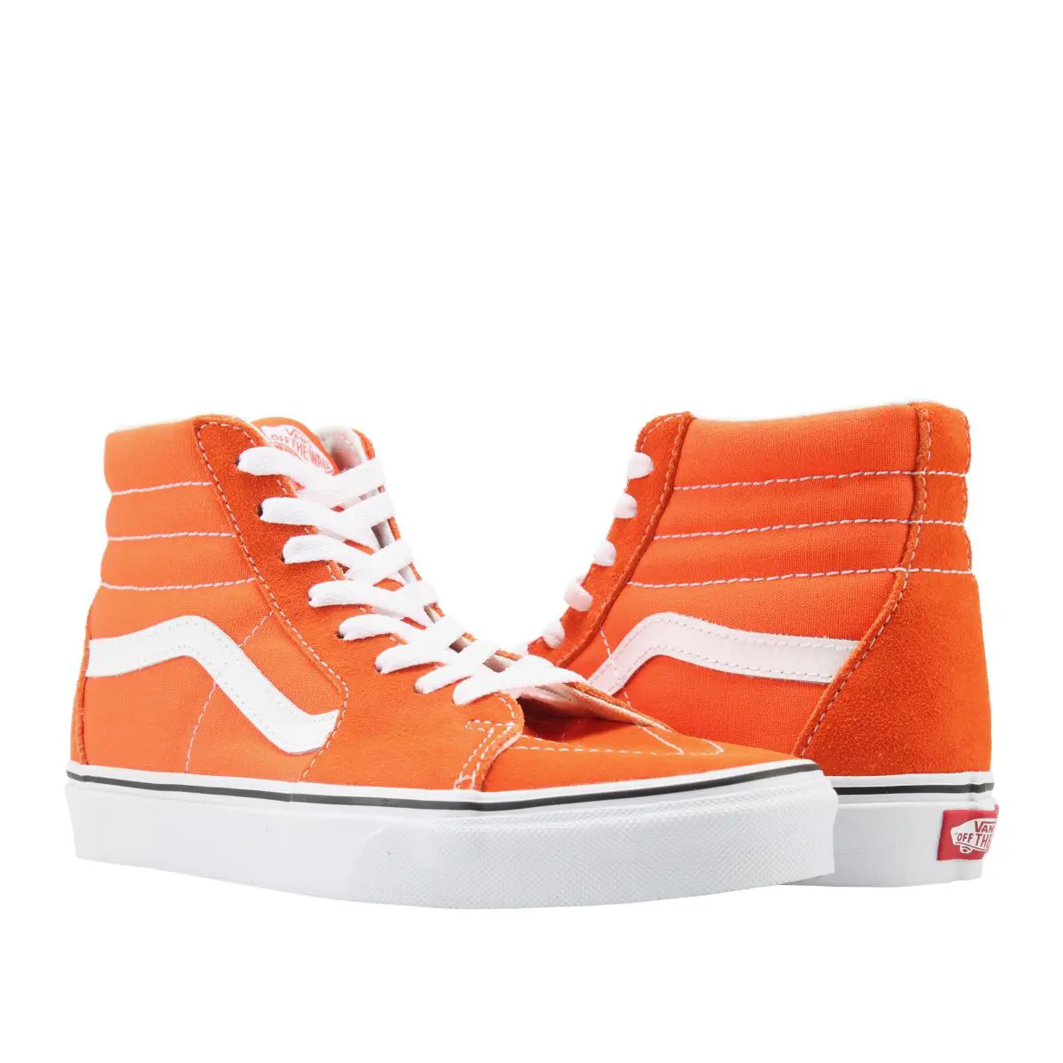Vans Sk8-Hi Flame/true White Classic Hi Top Unisex Sneakers VN0A38GE2W1 - Flame/True White