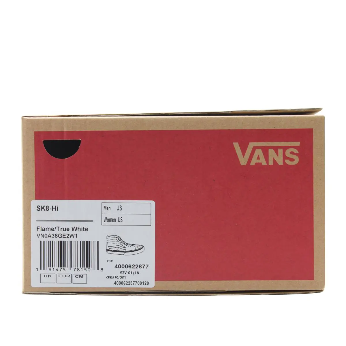 Vans shoes - VN0A38GE2W1 - VN0A38GE2W1 - Flame/True White 5