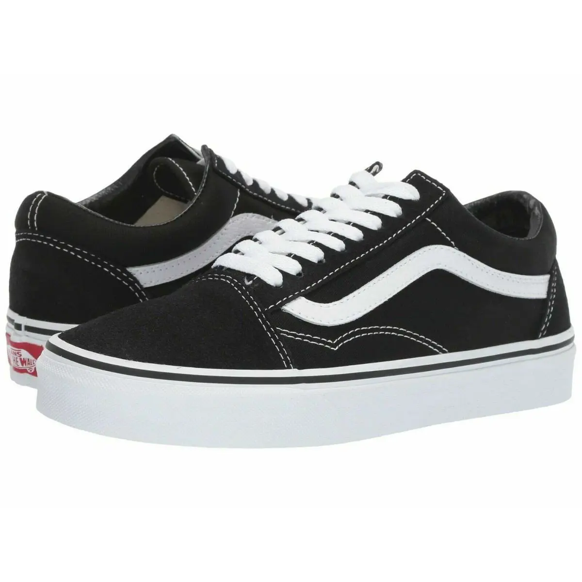 Vans Old Skool Skateboard Classic Black White Mens Womens Sneakers Tennis Shoes - Black, :: Black