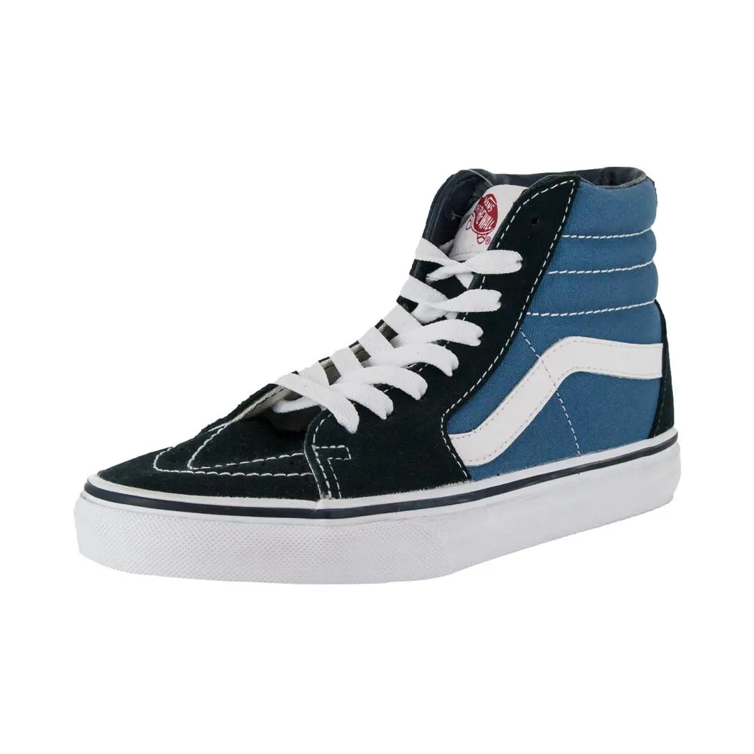 Vans Sk8-Hi Sneakers Navy Men`s Canvas Suede Skateboard High-top Shoes - Navy