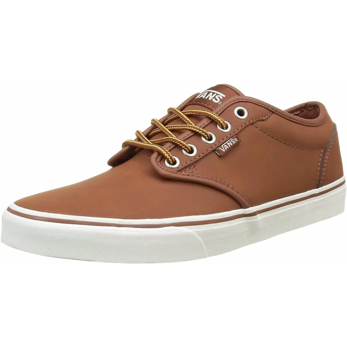 Size 9 - Vans Men`s Atwood Vn-0tuy187 Sneakers - Color: Leather Brown-skateboard - Brown