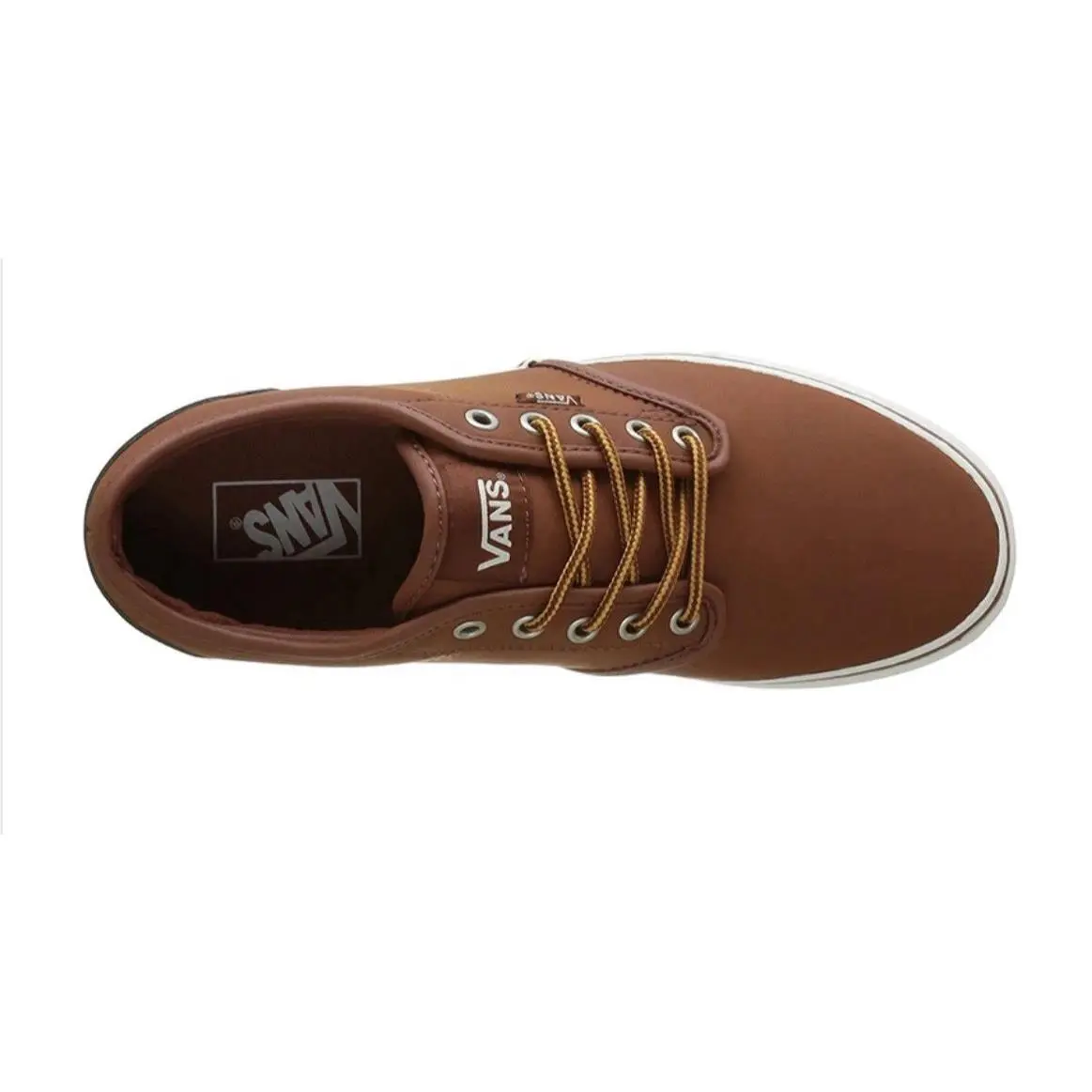 Vans Atwood Brown Mashmallow Leather Men`s Sneakers Size 8.5 - Brown/Mashmallow