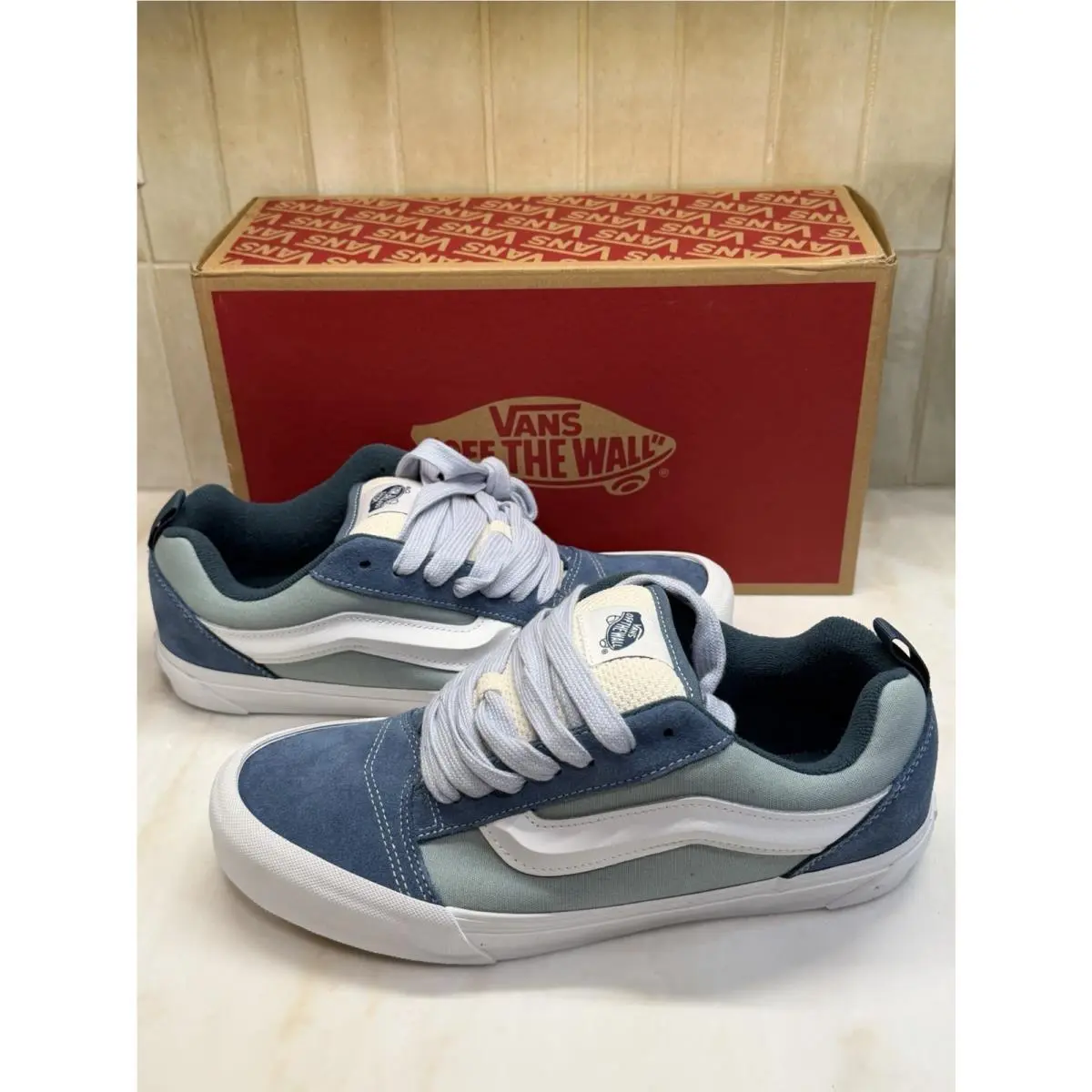 Vans Knu Skool Mesh Blue Multi White Men’s Size 9.5 VN0A5C0BER