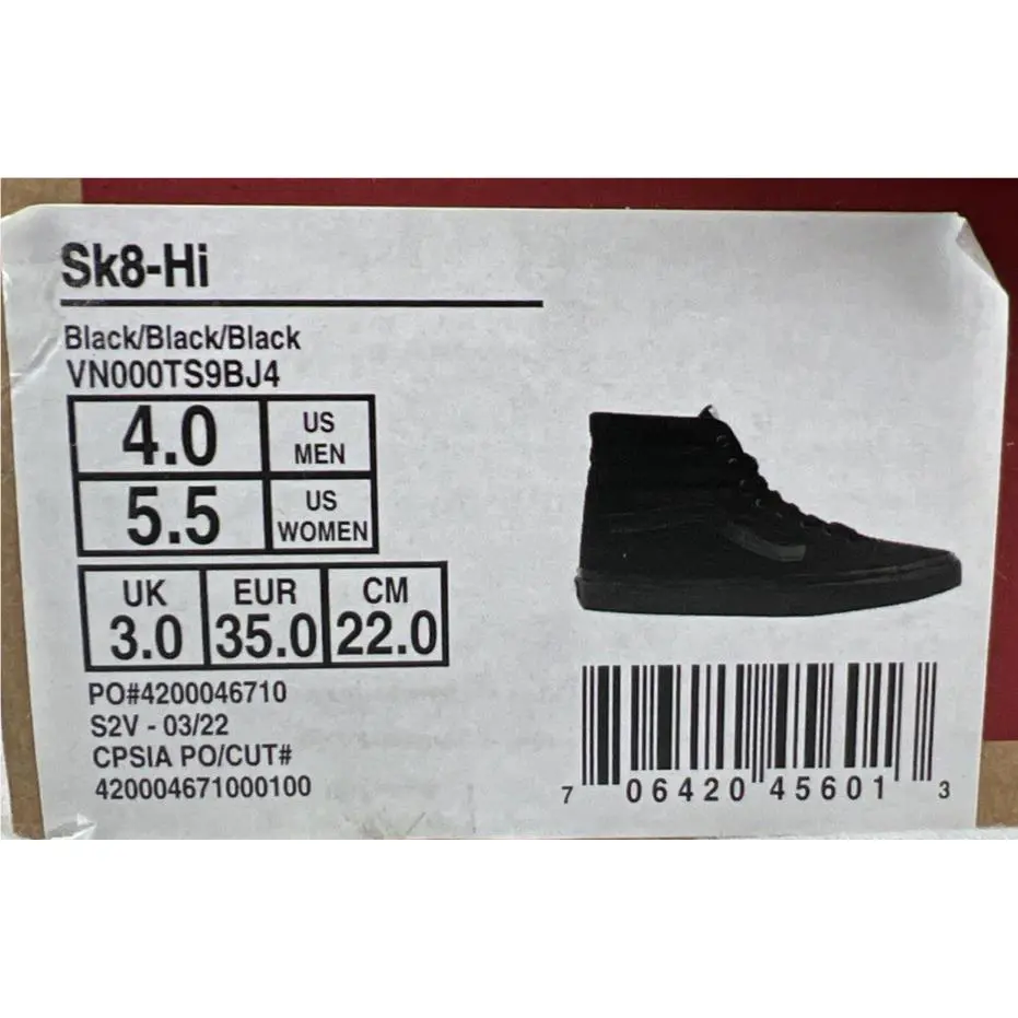Vans shoes - VANS SK8 - VN000TS9BJ4 - Black (UPC: 706420456013) 8
