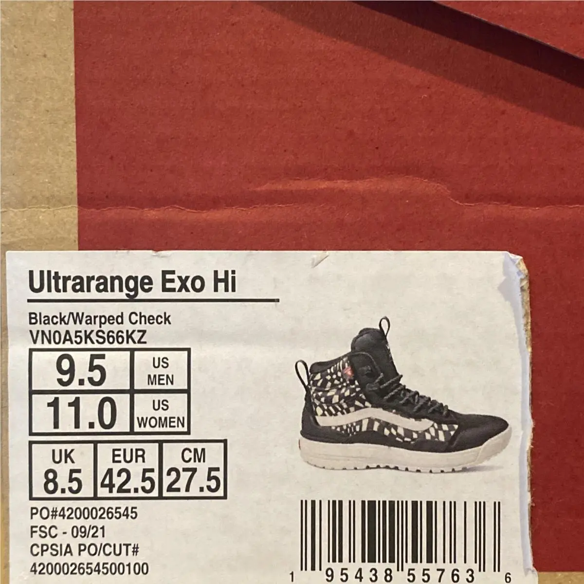 Vans shoes - VANS UltraRange EXO High MTE - VN0A5KS66KZ - Black / White (UPC: 0195438557636) 5