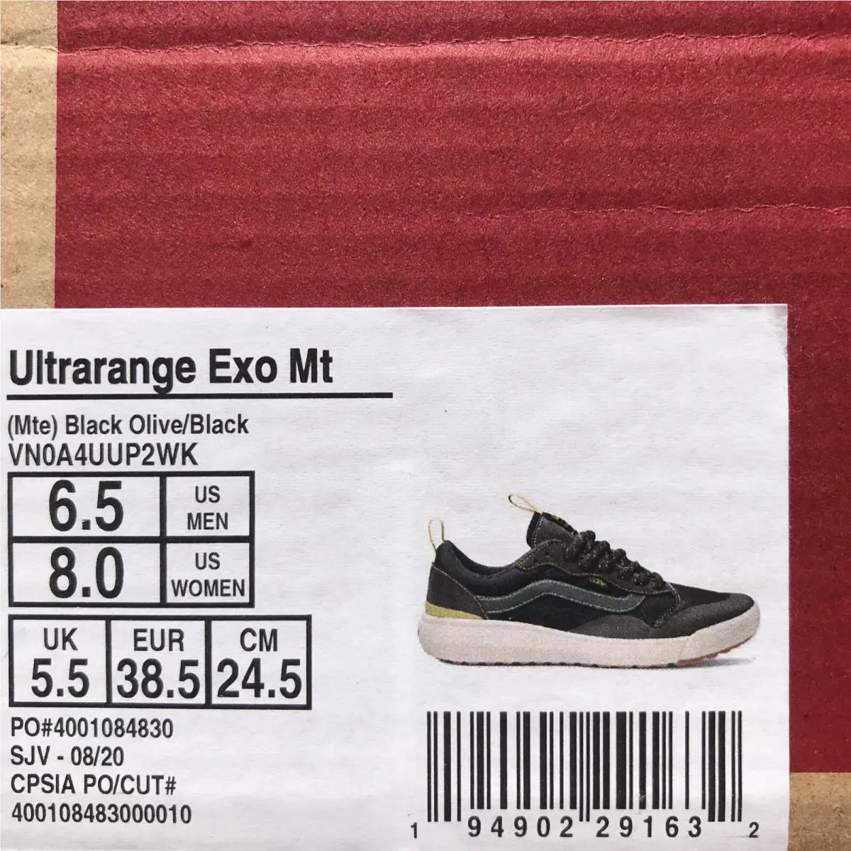 Vans shoes - VANS UltraRange Exo - UltraRange Exo - VN0A4UUP2WK - Black Olive / Black / White (UPC: 0194902291632) 6