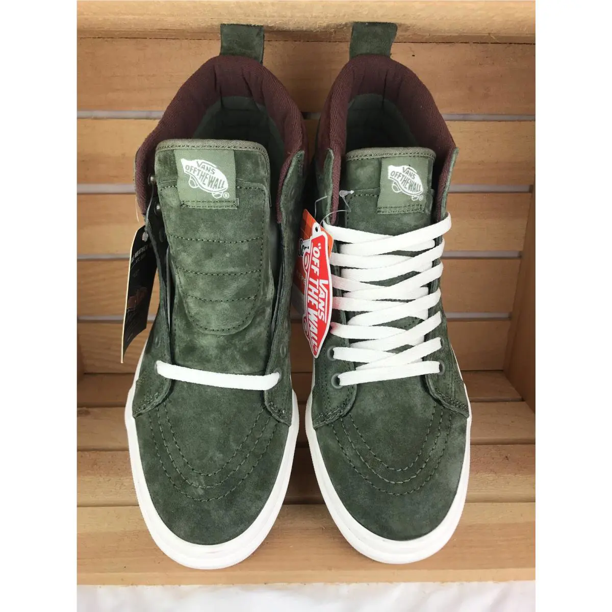 Vans shoes - VANS Sk8-Hi Mte - Mte - VN0A4BV7V40 - Green, Brown/Maroon, White, Manufacturer: Deep Lichen Green / Root Beer (UPC: 0193395016180) 2