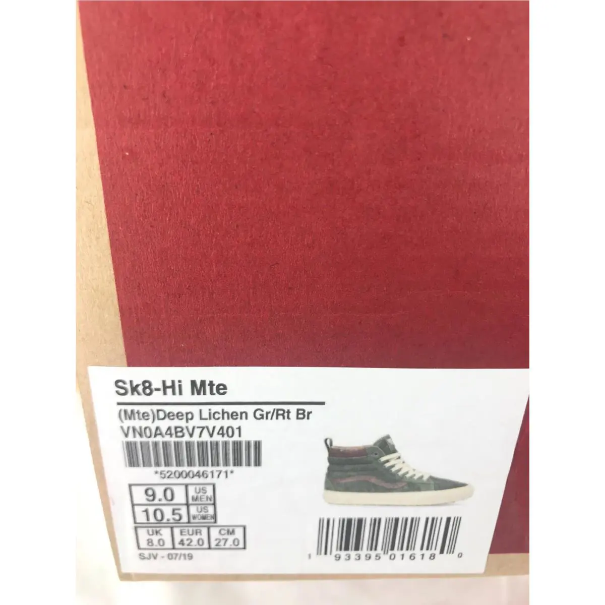 Vans shoes - VANS Sk8-Hi Mte - Mte - VN0A4BV7V40 - Green, Brown/Maroon, White, Manufacturer: Deep Lichen Green / Root Beer (UPC: 0193395016180) 4