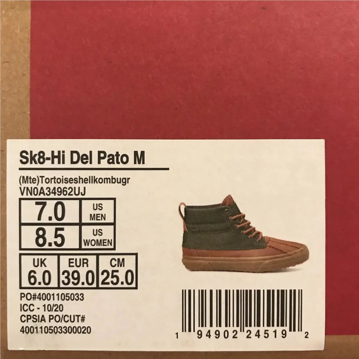 Vans shoes - VANS Sk8-Hi Mte - Mte - VN0A34962UJ - Tortoise Shell Kombu Green / Brown (UPC: 0194902245192) 7