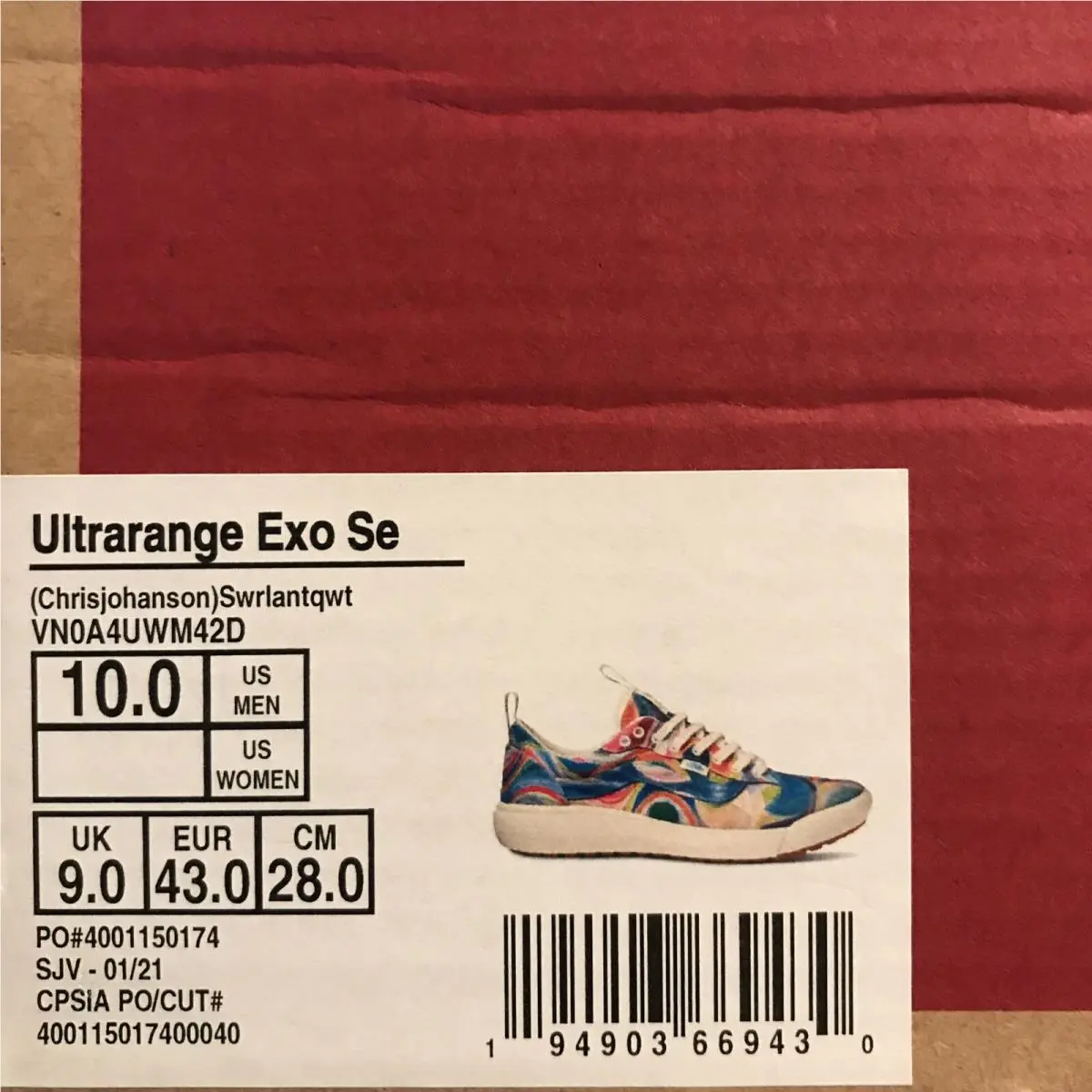 Vans shoes - VANS UltraRange Exo - UltraRange Exo - VN0A4UWM42D - Antique White / Blue / Green / Purple / Pink / Yellow / Orange (UPC: 0194903669430) 4