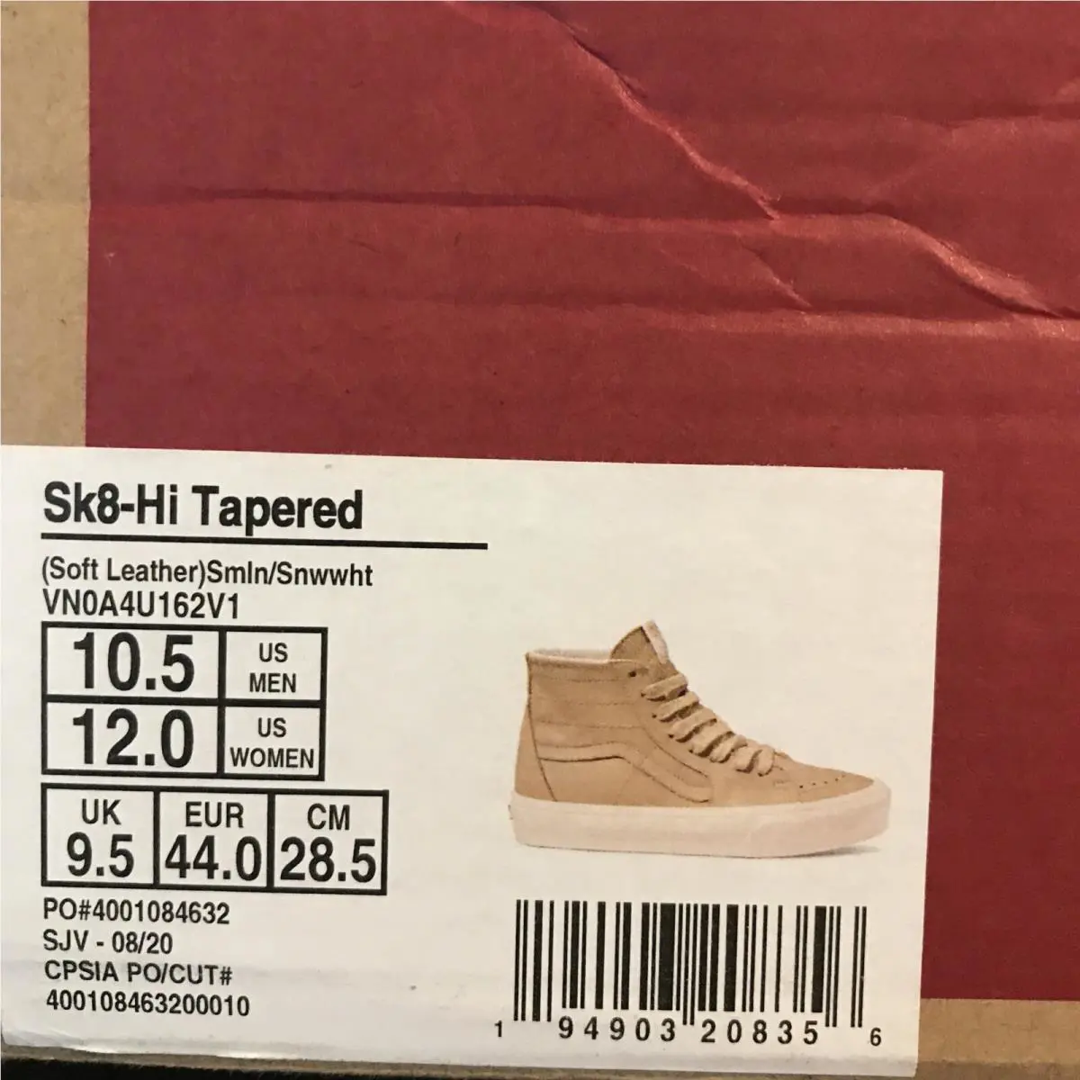 Vans shoes - VANS Sk8 Hi - VN0A4U162V1 - Tan - Khaki / Snow White (UPC: 0194903208356) 4