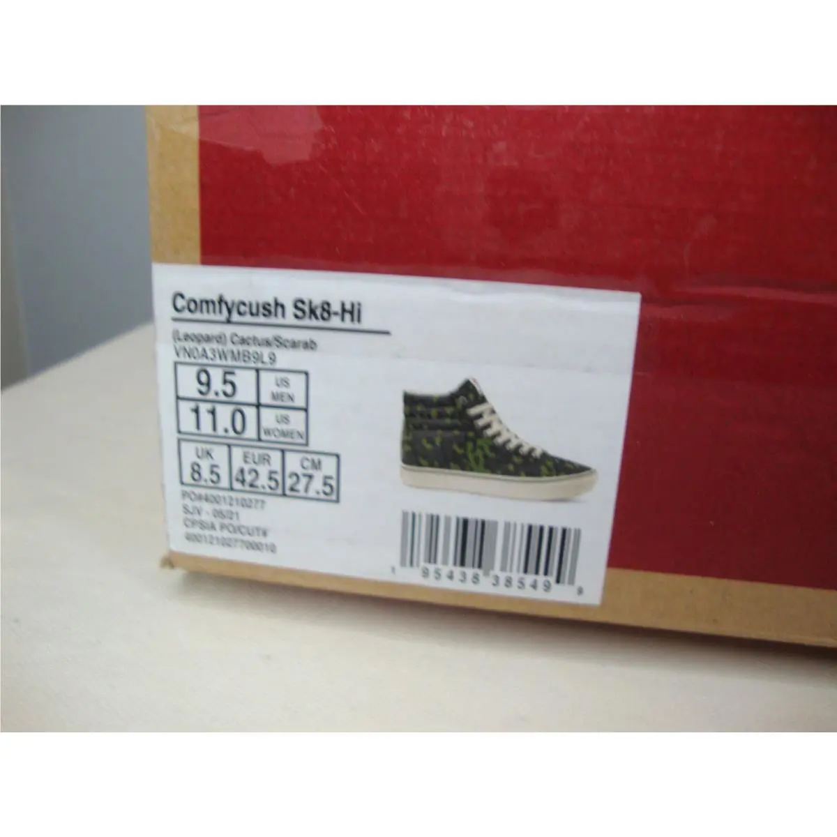 Vans shoes - Vans Sk8 Hi - VN0A3WMB9L9 - Green White Black Cactus Scarab (UPC: 0195438385499) 8