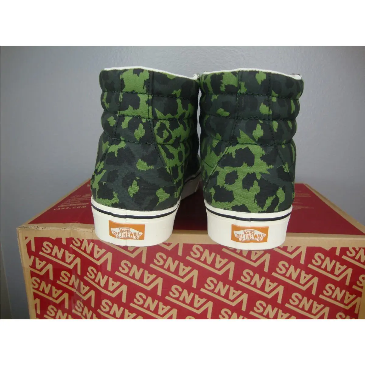 Vans shoes - Vans Sk8 Hi - VN0A3WMB9L9 - Green White Black Cactus Scarab (UPC: 0195438385499) 4