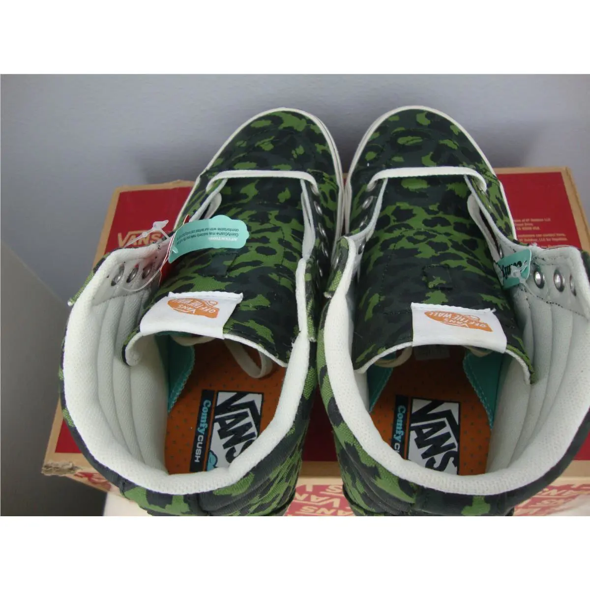 Vans shoes - Vans Sk8 Hi - VN0A3WMB9L9 - Green White Black Cactus Scarab (UPC: 0195438385499) 6