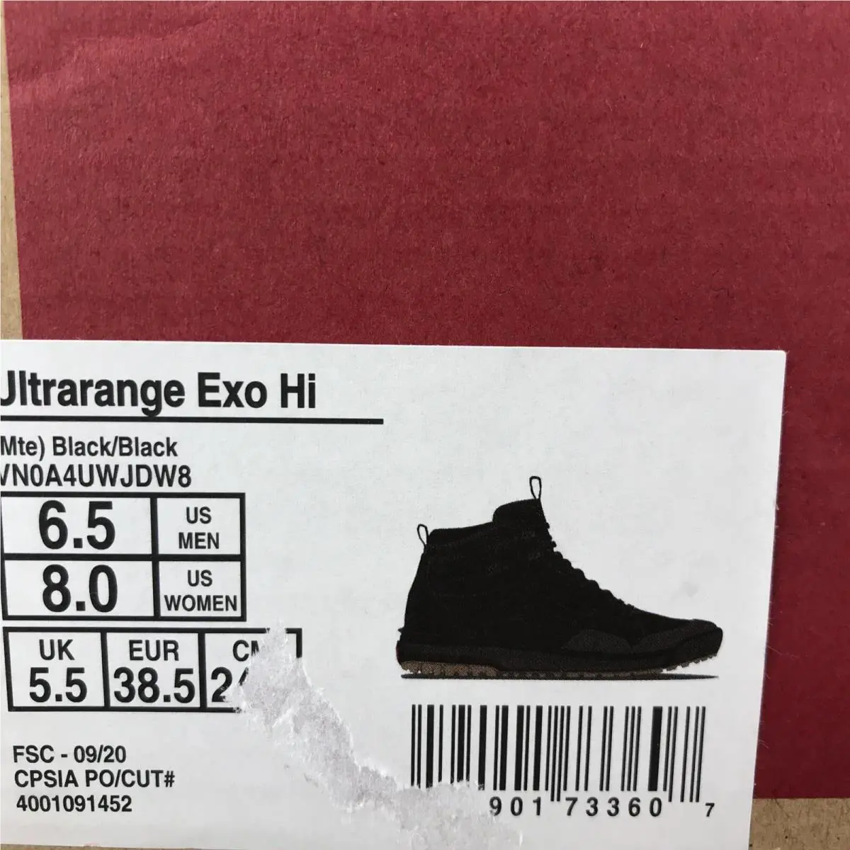 Vans shoes - Vans UltraRange - UltraRange - VN04UWJDW8 - Black / Black / Gum (UPC: 0194901733607) 7
