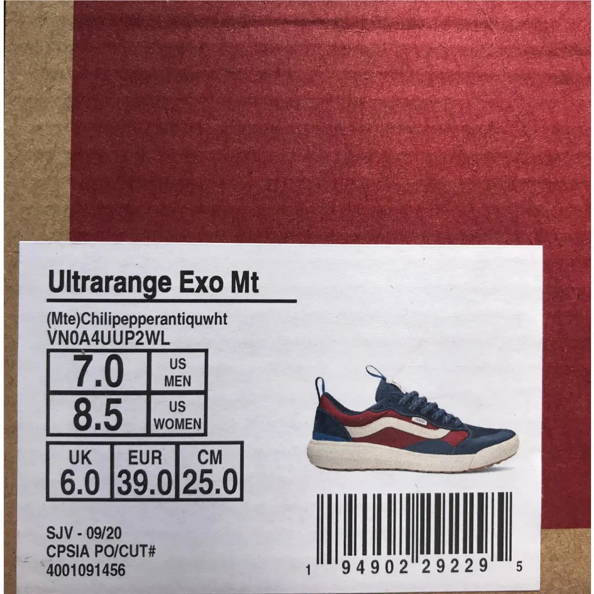 Vans shoes - VANS Ultrarange Exo - Ultrarange Exo - VN0A4UUP2WL - Chili Pepper Red / Blue / Antique White (UPC: 0194902292295) 7