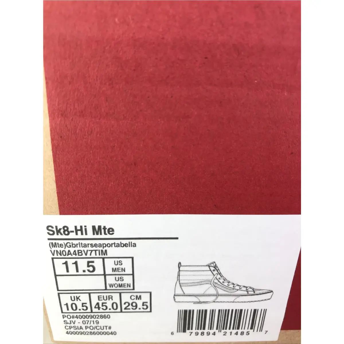 Vans shoes - VANS Sk8-Hi Mte - Mte - VN0A4BV7TIM - Gibralter Sea Portabella Khaki Tan Blue Black Pink White, Manufacturer: GIBRALTAR Portabella (UPC: 0679894214857) 4