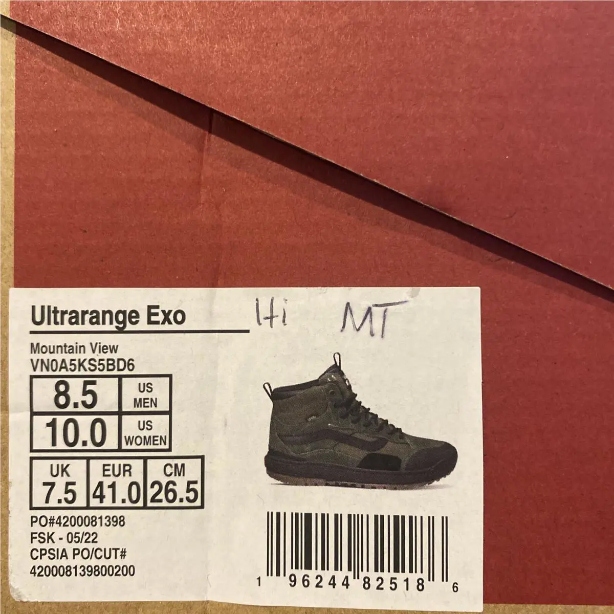 Vans shoes - VANS UltraRange - UltraRange - VN0A5KS5BD6 - Mountain View Green Black Brown (UPC: 0196244825186) 6