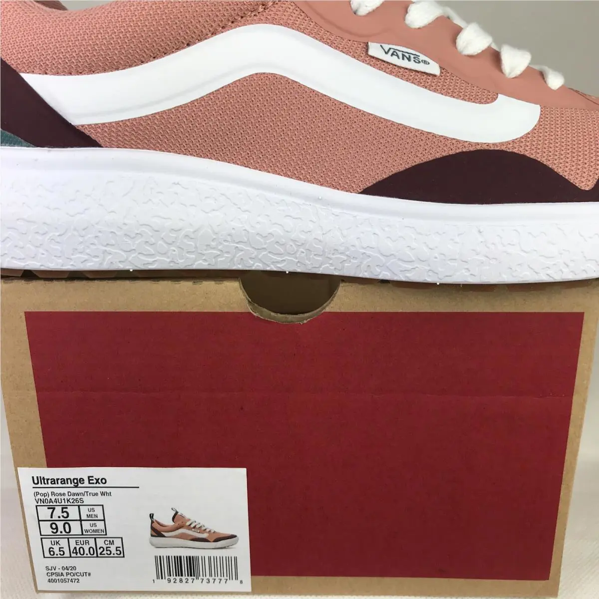 Vans shoes - VANS UltraRange Exo - UltraRange Exo - VN0A4U1K26S - Pop Rose Dawn / True White / Pink / Maroon (UPC: 0192827737778) 4