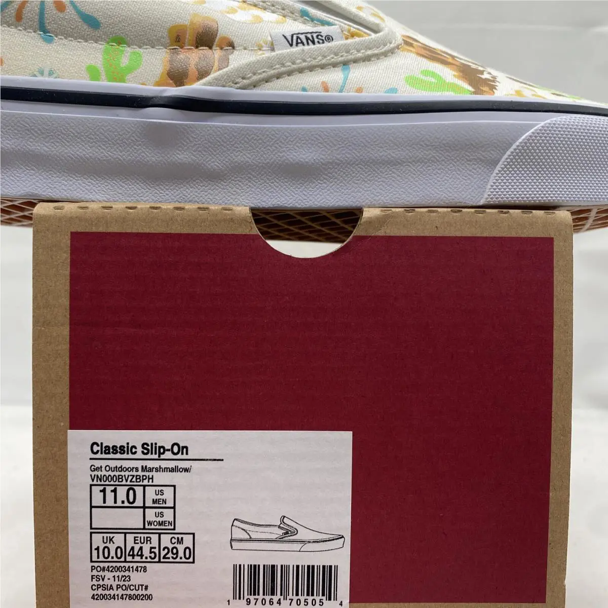 Vans shoes - VANS Classic Slip On - Classic Slip - VN000BVZBPH - White Marshmallow Black Brown Blue Green Orange Yellow (UPC: 0197064705054) 5