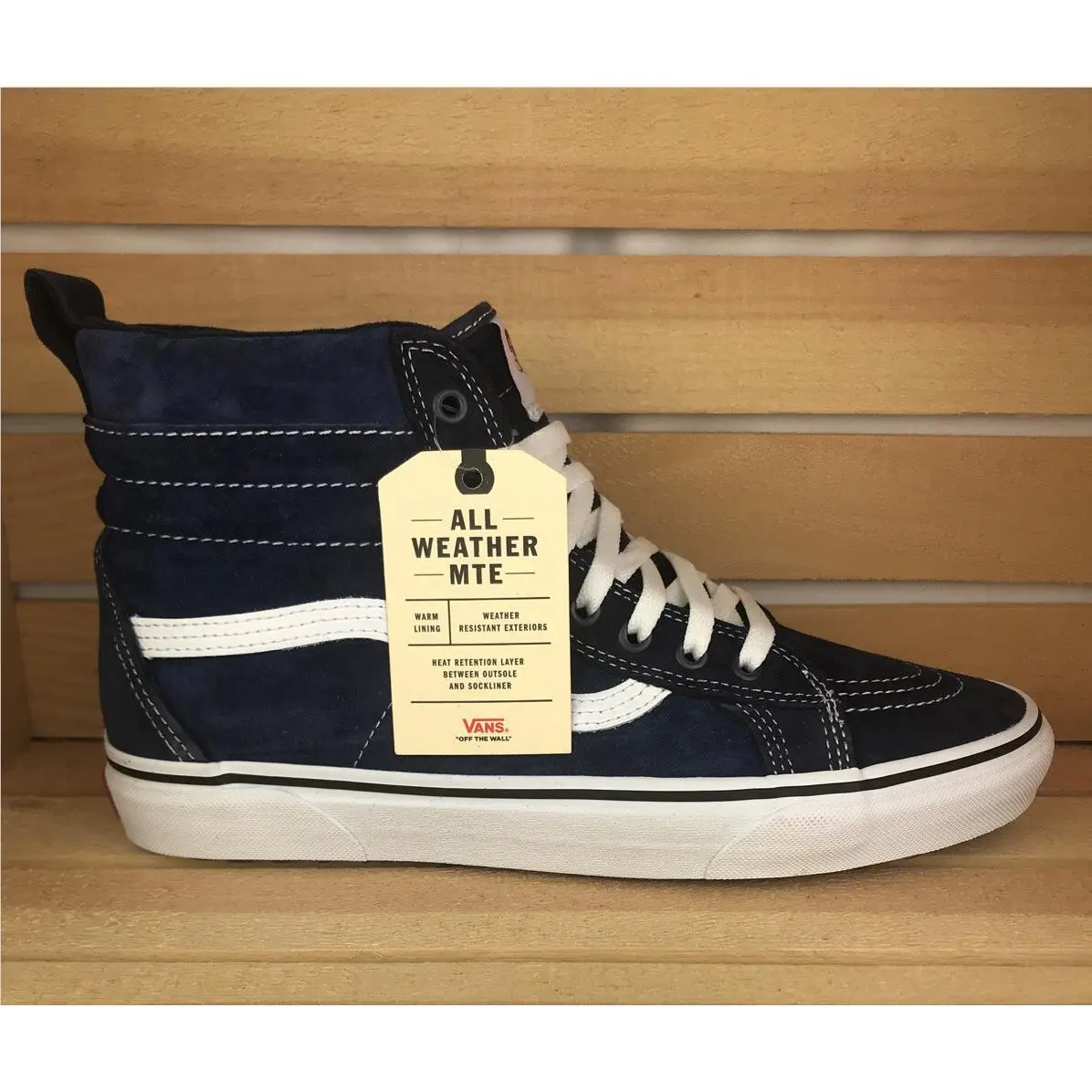 Vans Sk8 Hi Mte Mens US Sz 7.5 Womens 9 Navy Blue / True White VN0A4BV7UQE1