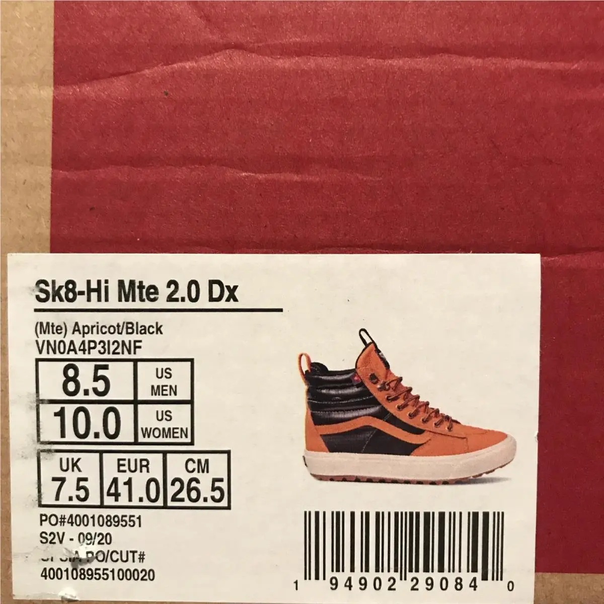 Vans shoes - VANS Sk8-Hi Mte - Mte - VN0A4P3I2NF - Apricot / Black / White / Gum (UPC: 0194902290840) 5