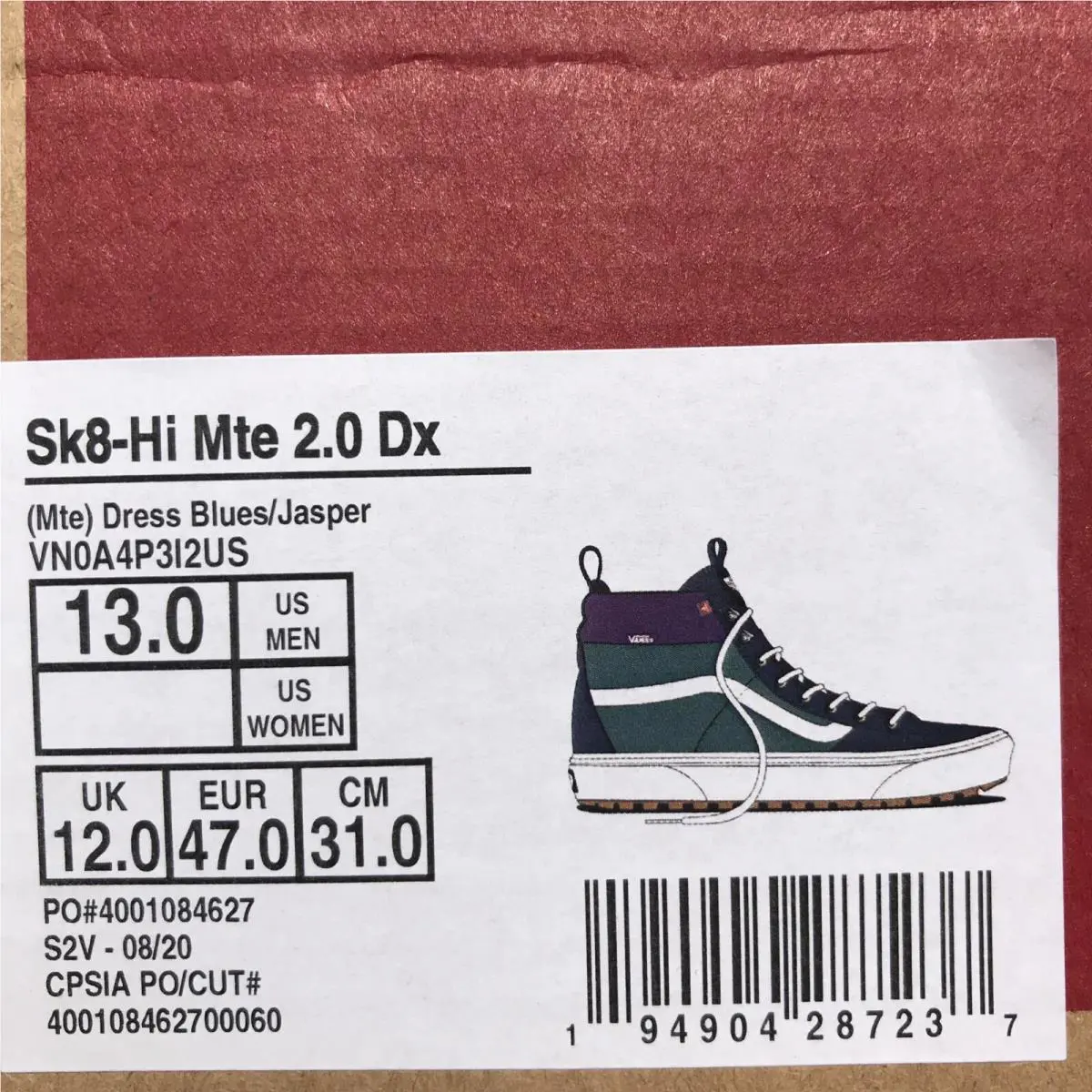 Vans shoes - VANS Sk8-Hi Mte - Mte - VN0A4P3I2US - Navy Blue Green Purple White, Manufacturer: Dress Blues / Jasper (UPC: 0194904287237) 7