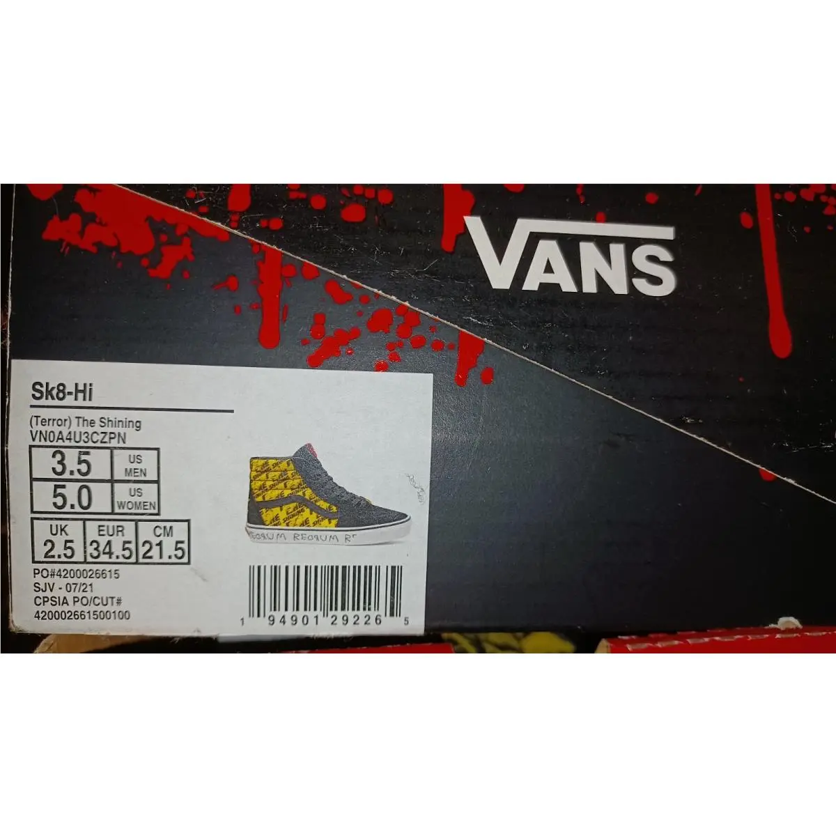Vans shoes - VANS Sk8-Hi - VN0A4U3CZPN - Black/Yellow 1
