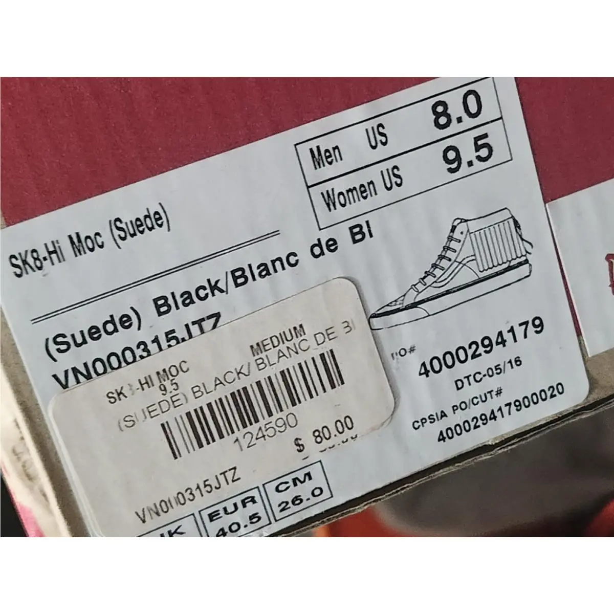Vans shoes - VANS SK8-HI Moc - Moc - 721277 - Black 2