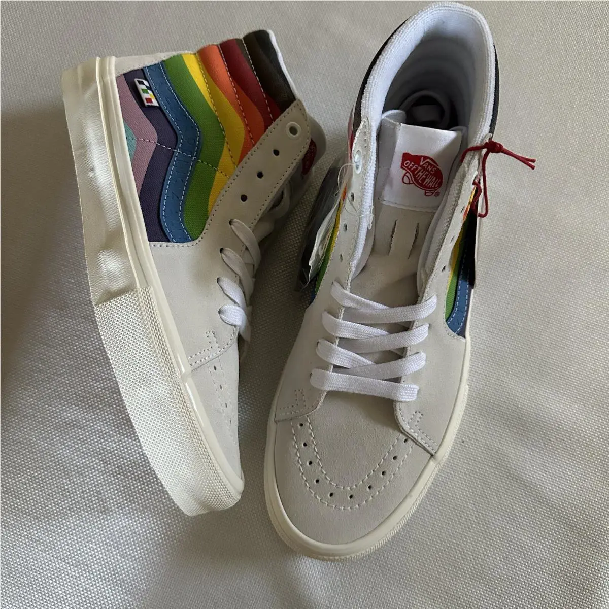 Vans shoes - Vans Skate Sk8-Hi - Skate - VN0A5FCCWTM - White, Manufacturer: Pride White / Multi (UPC: 196571242137) 7