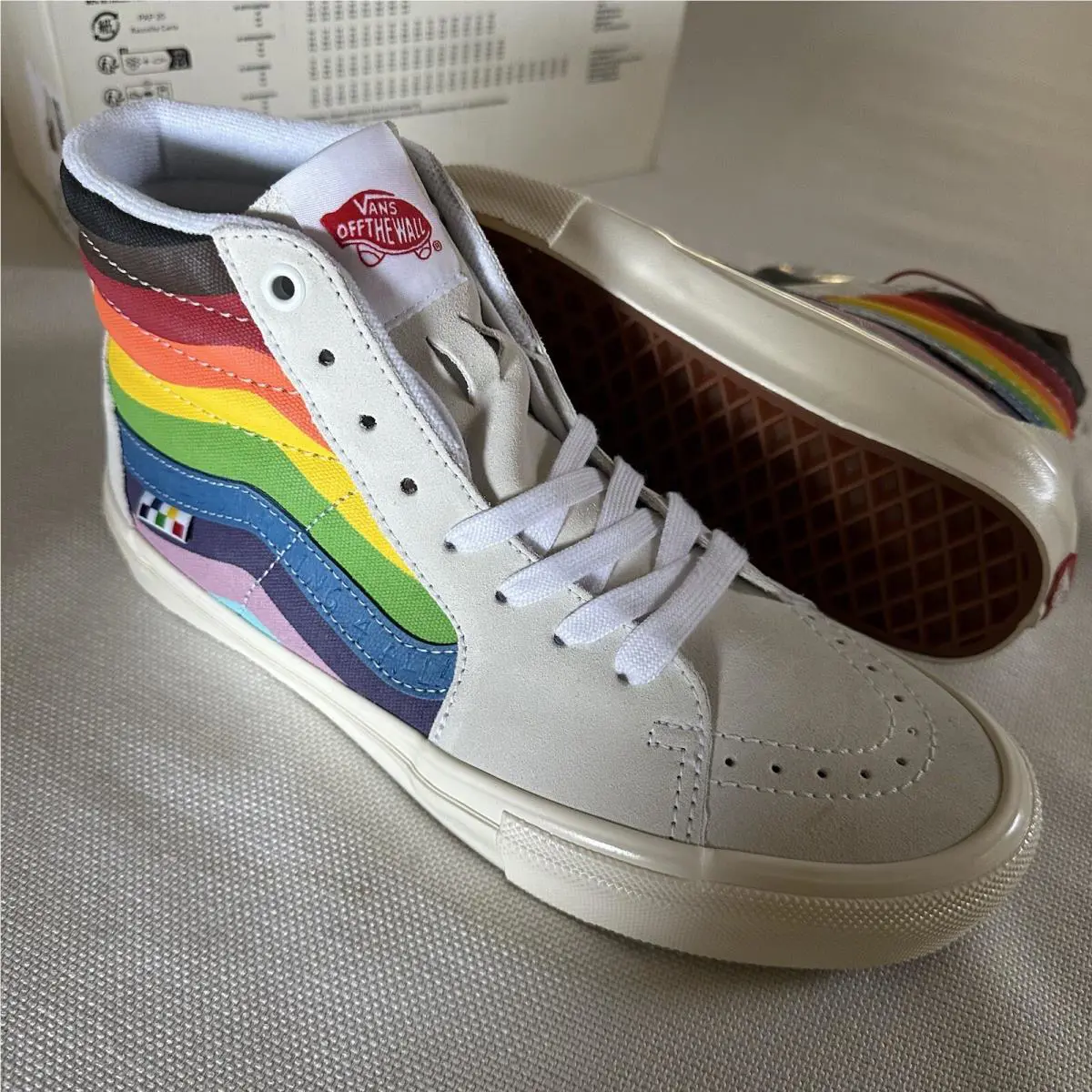 Vans shoes - Vans Skate Sk8-Hi - Skate - VN0A5FCCWTM - White, Manufacturer: Pride White / Multi (UPC: 196571242137) 1