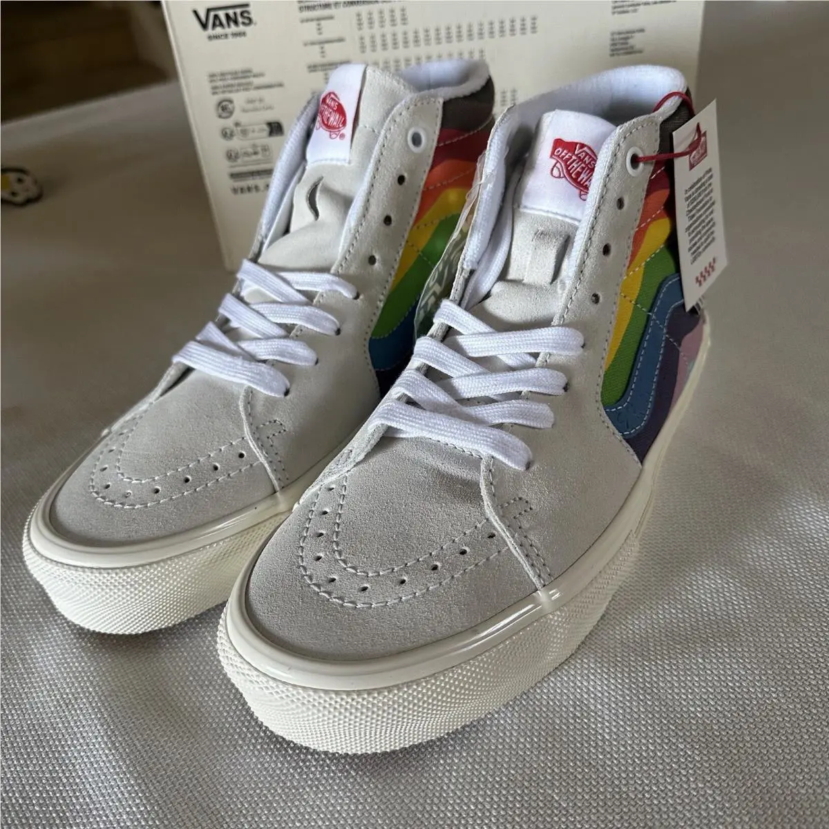 Vans shoes - Vans Skate Sk8-Hi - Skate - VN0A5FCCWTM - White, Manufacturer: Pride White / Multi (UPC: 196571242137) 2