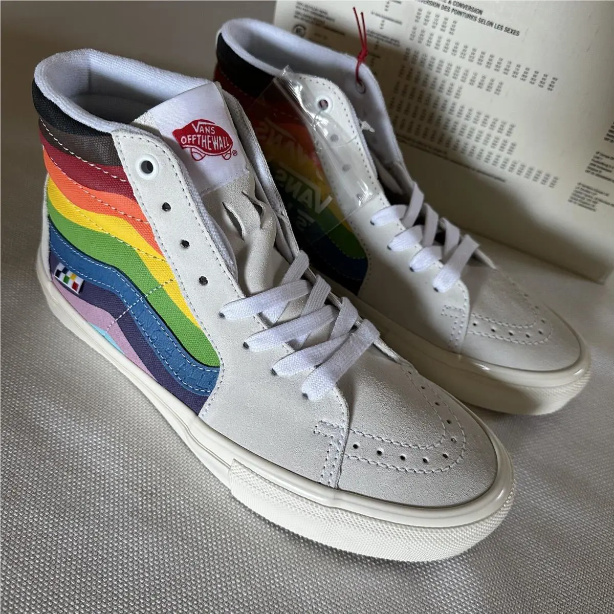 Vans shoes - Vans Skate Sk8-Hi - Skate - VN0A5FCCWTM - White, Manufacturer: Pride White / Multi (UPC: 196571242137) 5
