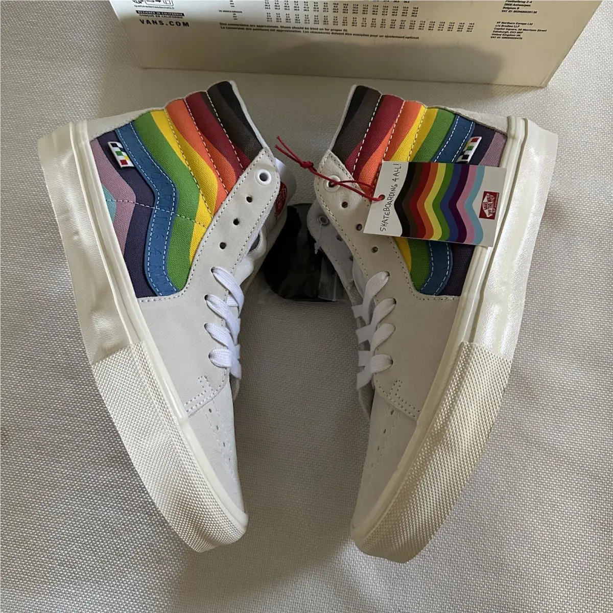 Vans shoes - Vans Skate Sk8-Hi - Skate - VN0A5FCCWTM - White, Manufacturer: Pride White / Multi (UPC: 196571242137) 6