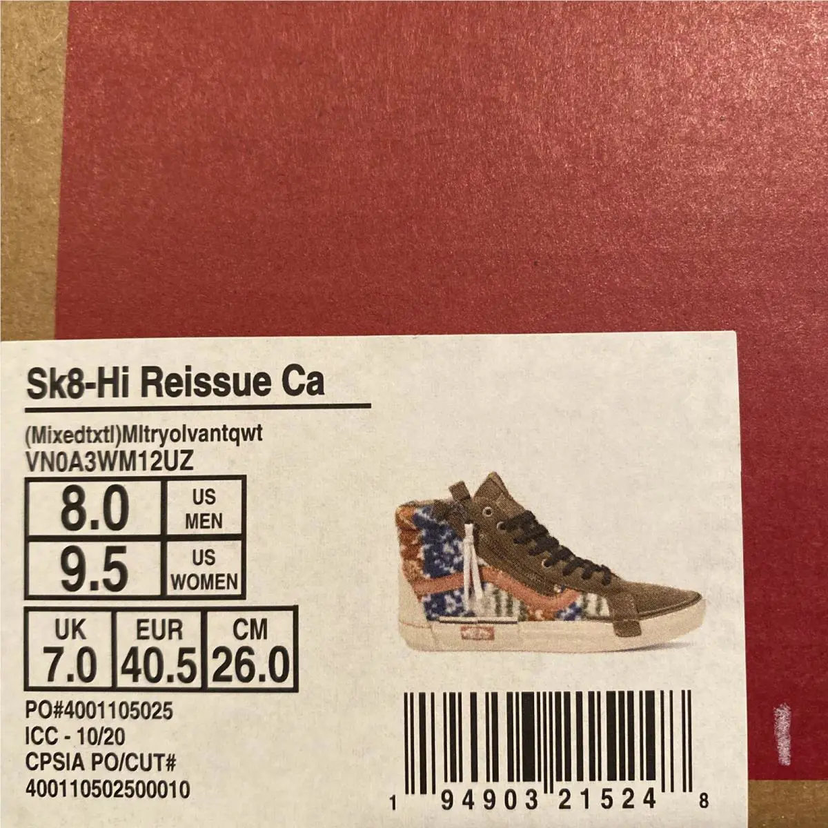 Vans shoes - Vans Sk8 Hi - VN0A3WM12UZ - Military Olive Green Antique White Blue Brown, Manufacturer: Military Olive / Antique White (UPC: 0194903215248) 4