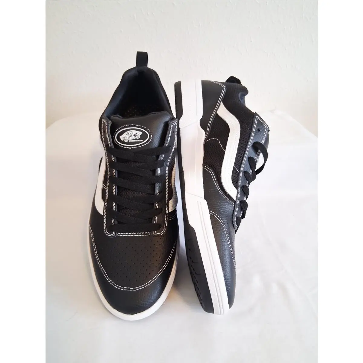 Vans shoes - Vans Zahba Leather Black/White - Zahba Leather - VN0007QQBZW - Black, Manufacturer: Black/White (UPC: 197063329435) 8
