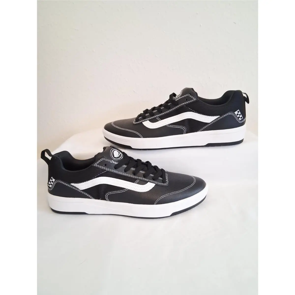 Vans shoes - Vans Zahba Leather Black/White - Zahba Leather - VN0007QQBZW - Black, Manufacturer: Black/White (UPC: 197063329435) 9