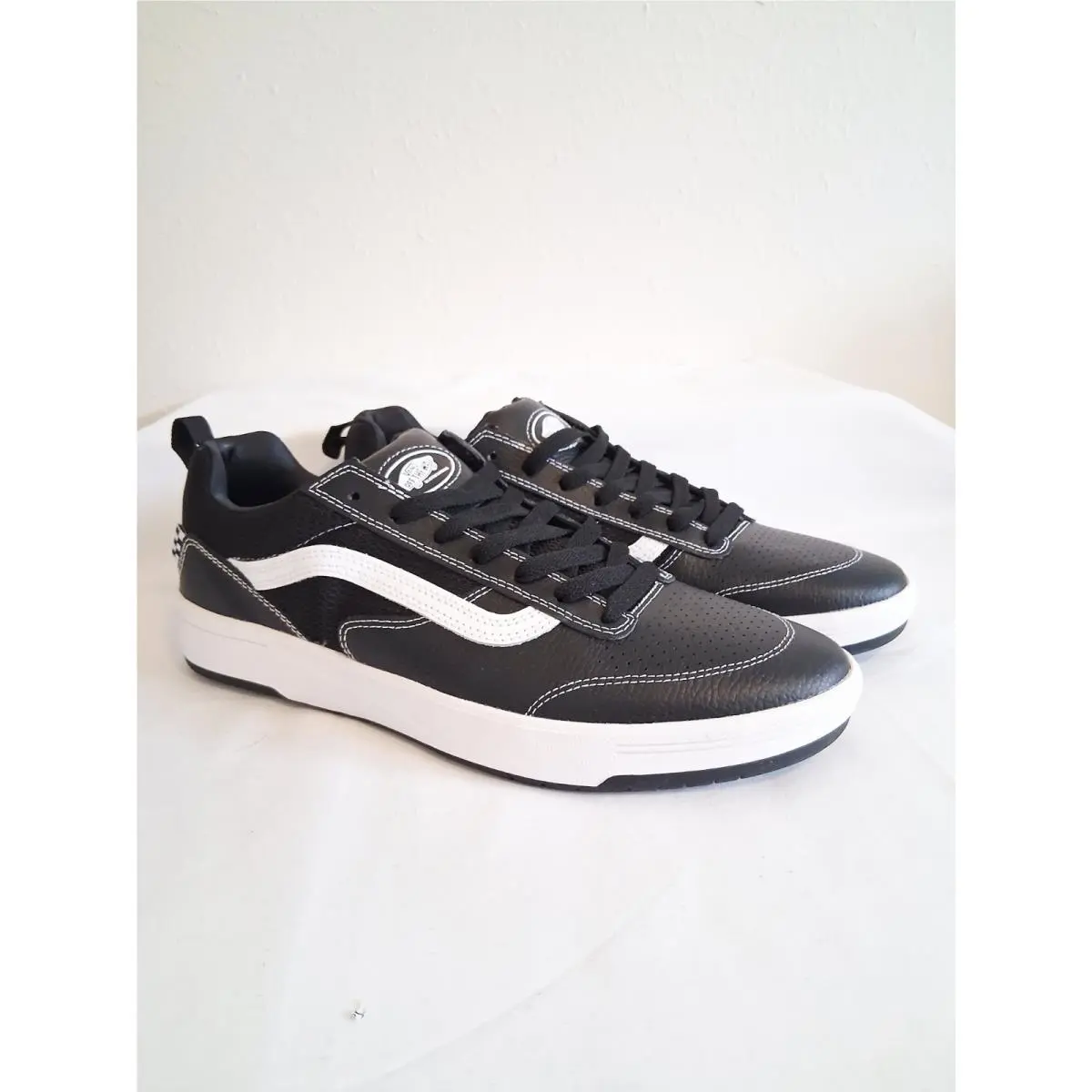 Vans shoes - Vans Zahba Leather Black/White - Zahba Leather - VN0007QQBZW - Black, Manufacturer: Black/White (UPC: 197063329435) 7