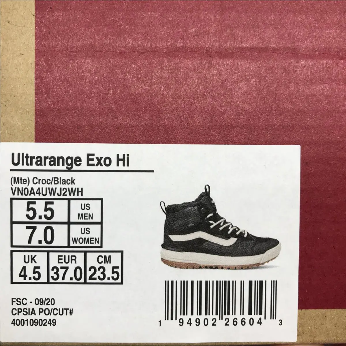 Vans shoes - VANS UltraRange - UltraRange - VN0A4UWJ2WH - Black / White / Gum (UPC: 0194902266043) 7
