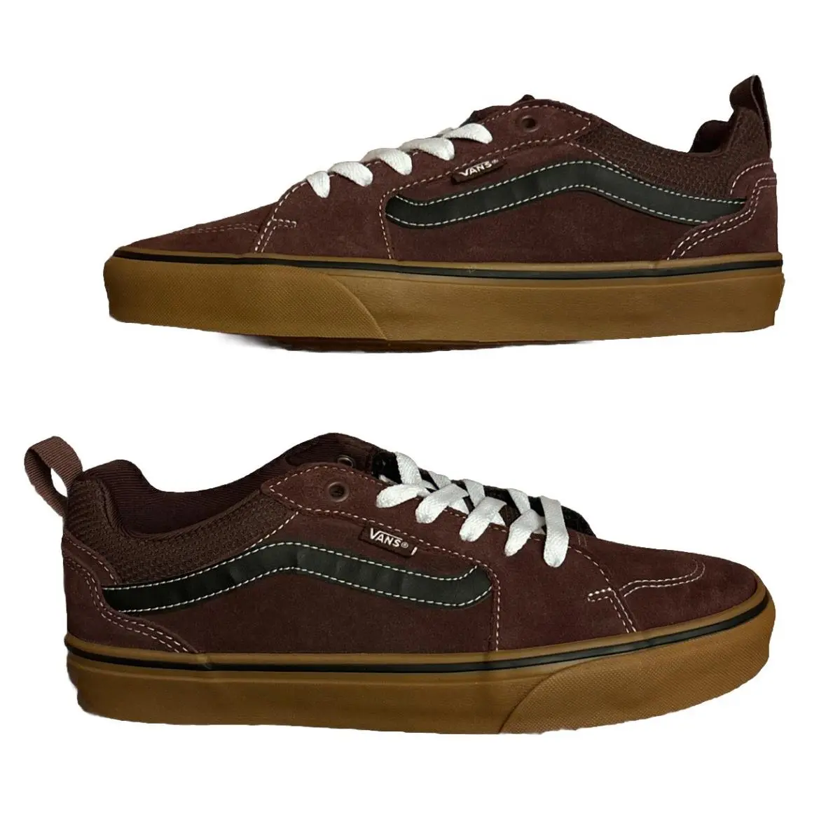 Vans Filmore Skateboarding Suede Mesh Tennis Shoes Chocolate Gum Men’s 9.5
