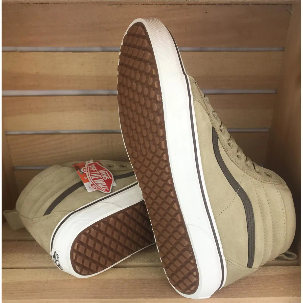 Vans shoes - Sk8 Hi MTE - MTE - VN0A4BV700B - Tan Beige Brown White, Manufacturer: Starfish / Mojave Desert (UPC: 0194113438468) 4