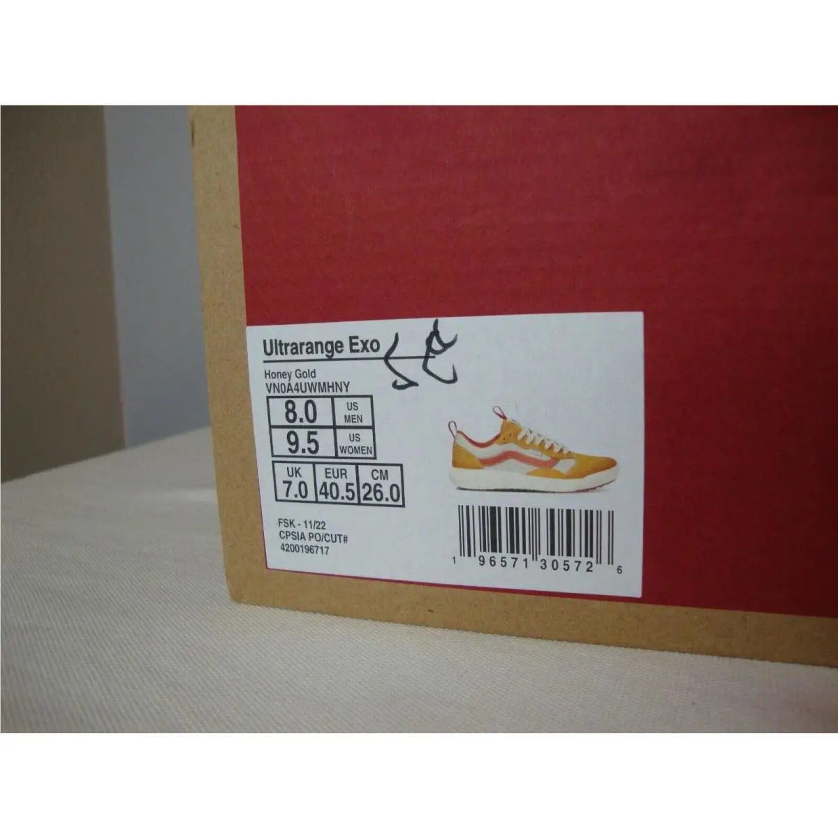 Vans shoes - VANS UltraRange Exo - UltraRange Exo - VN0A4UWMHNY - Orange (UPC: 196571305726) 7
