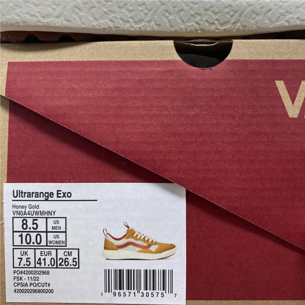 Vans shoes - VANS UltraRange Exo - UltraRange Exo - VN0A4UWMHNY - Honey Gold White Orange Tan Khaki Beige, Manufacturer: Honey Gold (UPC: 0196571305757) 6