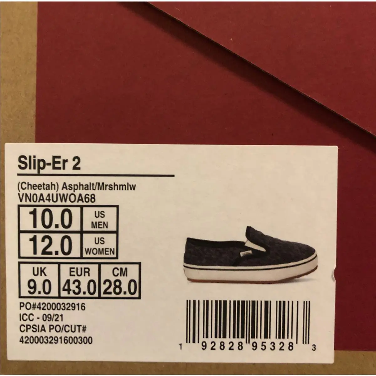 Vans shoes - VANS Slip-Er 2 - VN0A4UWOA68 - Cheetah Asphalt Marshmallow Gum Black Gray Grey, Manufacturer: Asphalt / Marshmallow / Gum (UPC: 0192828953283) 5