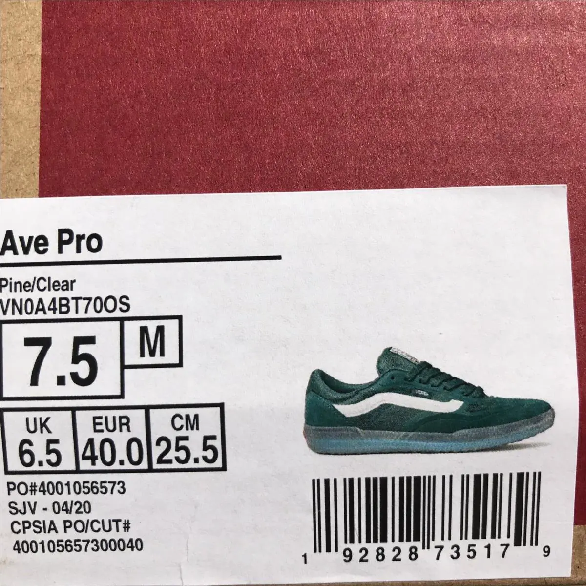 Vans shoes - VANS Ave Pro - Ave Pro - VN0A4BT70OS - Pine - Green / Clear (UPC: 0192828735179) 4
