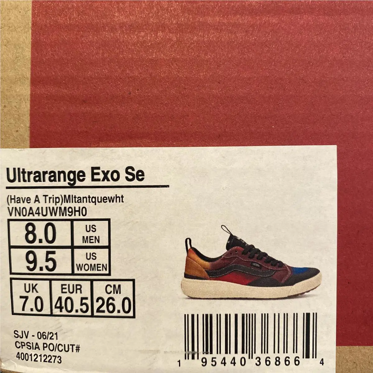 Vans shoes - VANS UltraRange Exo - UltraRange Exo - VN0A4UWM9H0 - Multicolored Black Blue Orange Purple Red White (UPC: 0195440368664) 4