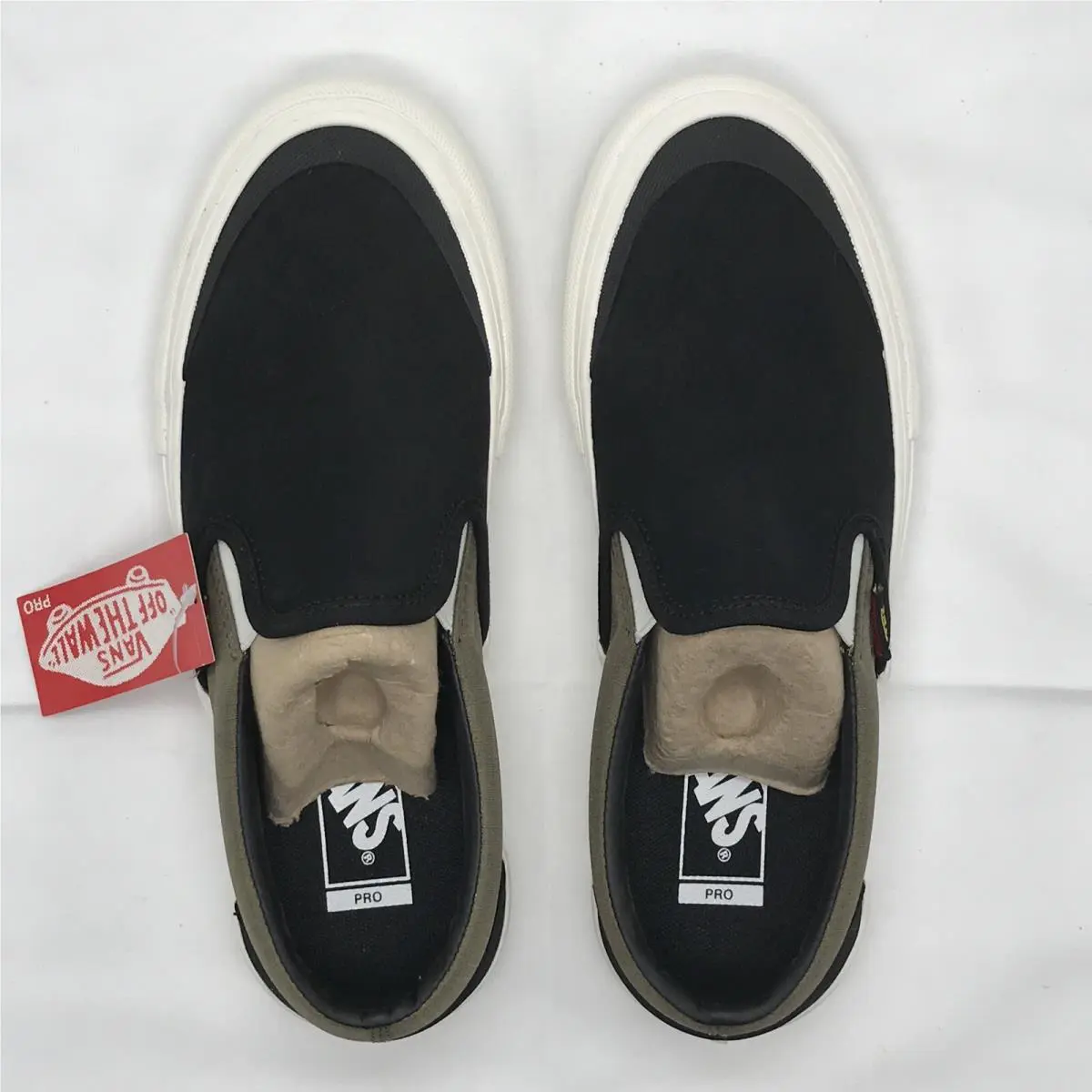Vans shoes - VANS Slip On Pro - Slip Pro - VN0A347V0QG - Black Military Green White (UPC: 0192825781377) 2