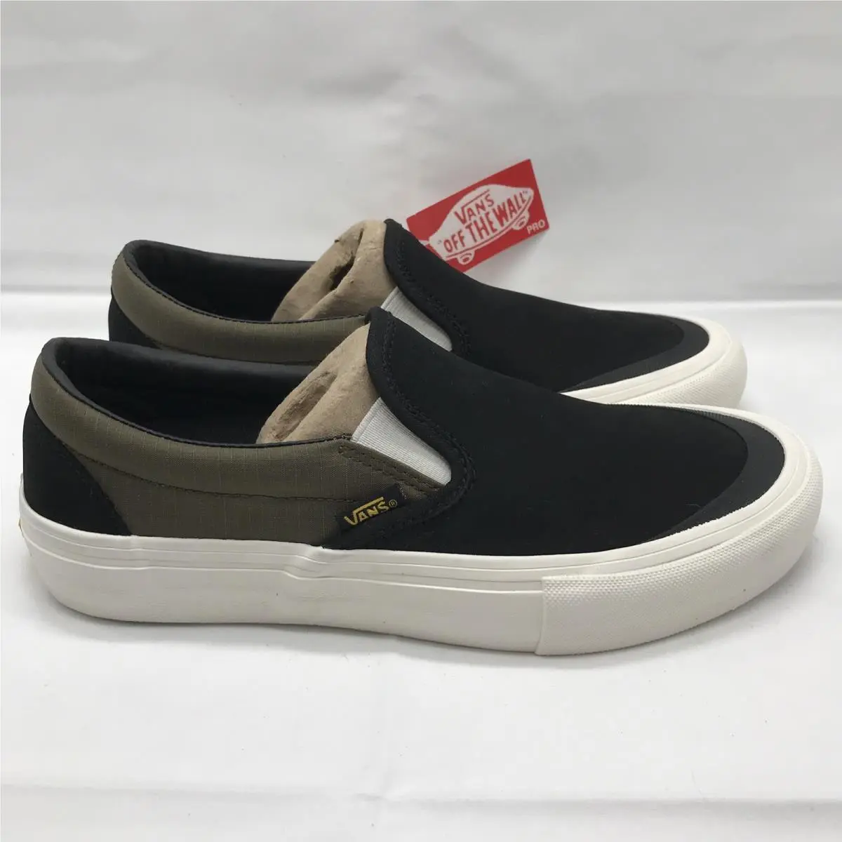 Vans shoes - VANS Slip On Pro - Slip Pro - VN0A347V0QG - Black Military Green White (UPC: 0192825781377) 0